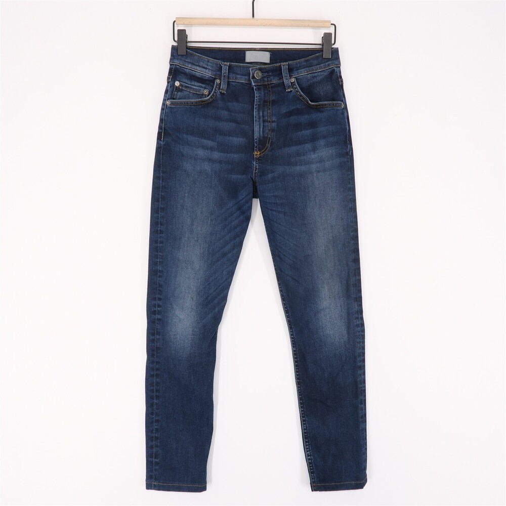 Boyish Jeans Womens 26 Blue High Rise Skinny Stretch Dark Wash Slim Fit